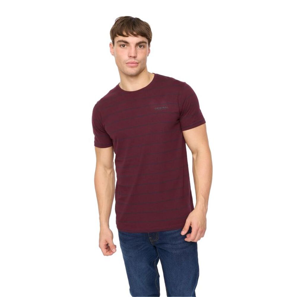 Crosshatch Mens Hemtowns T-Shirt / Rum Raisin
